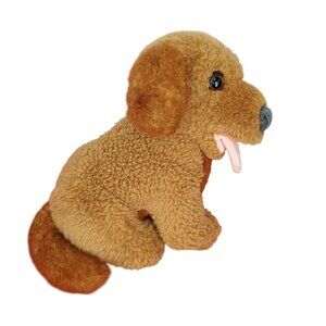 Vintage The Benefactory Plush Dog Toy Stuffed Animal Brown With Tongue & Ears